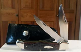 1940 - 64 Case Xx Large Hunter Bone Pocket Knife No.  6265,  Sheath,  Beauty