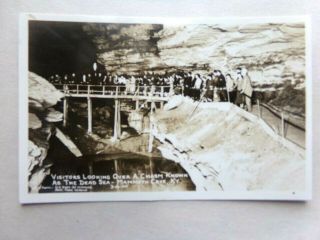 Mammoth Cave,  Ky.  Dead Sea Chasm Real Photo Postcard