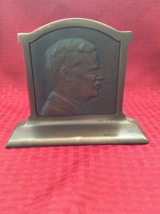 Antique Teddy Roosevelt Rough Rider President Bookends,  Solid Bronze,  8 Pounds