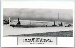 Chicago Illinois Rppc Postcard " Home Of The Webster Company " Bloomingdale Av