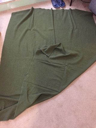 Vintage U.  S.  Army Military Army Green Wool Blanket - 62” X 82”