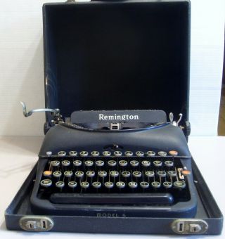 Remington Model 5 Portable Typewriter And Case Repair Show Display