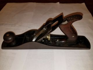 Antique Stanley Bailey No.  5 Wood Plane Smooth Bottom Early Pat.  Dates