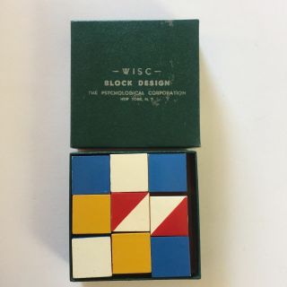 Wisc - Block Design - Wechsler Intelligence Scale For Children - Ny - Vintage
