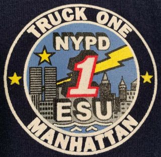 Nypd Esu 1 York Police Department T - Shirt Manhattan Sz 2xl Nypd