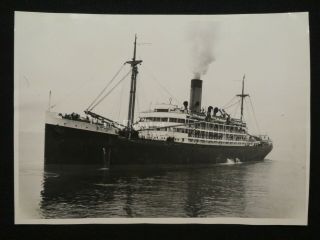 RARE B&W Photograph 5x7 Alaska Steamship Co.  Steam Ship SS Mount McKinley 1940 2