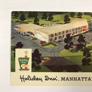 Advertising Holiday Inn Manhattan Kansas KS Tuttle Creek The Barn Club Postcard 4