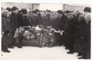 1960s Rare Post Mortem Funeral Old Man In A Coffin Russian Soviet Photo
