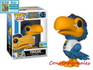 " Official " Sdcc 2019 Funko Pop Ad Icons: Comic Con Toucan 50th Anniversary