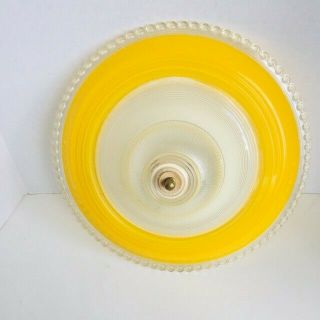 Vintage Plastic Clip On Ceiling Lamp Shade 12 " Mid Century Retro Lighting