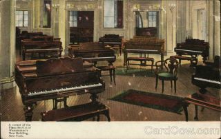 York City,  Ny Corner Of The Piano Section Wanamaker 