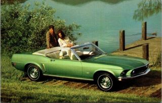 Postcard 1969 Ford Mustang Convertible Posted Factory Vintage
