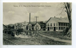 Groton Ny (tompkins Co) Industrial Scene,  Railroad Tracks,  Monarch Roller Co