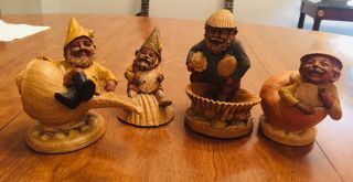 Tom Clark Gnomes In Seashells,  3 Of The 4 Are Signed, .