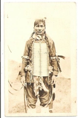 Indian Native Dress,  Photo Rppc Postcard