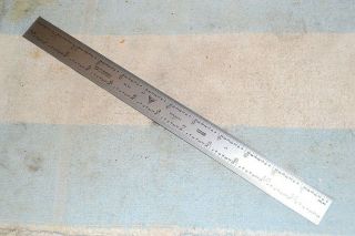 Pec Products Engineering Corp 7512 Tempered Stainless Steel Rule 12 Inch Vintage