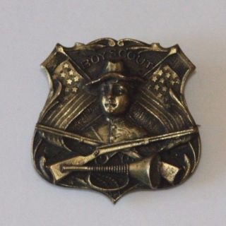 American Boy Scouts Shield Shaped Pin Rifles Abs Shape