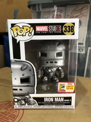 Funko Pop Iron Man Mark 1 338 Sdcc 2018 Official Sticker