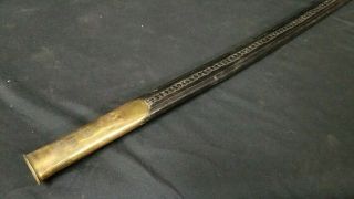 Antique Leather and Brass Fitted Military Sword Scabbard 7