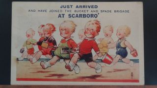 Bamforth Comic Postcard: Scarborough & Seaside Children Theme