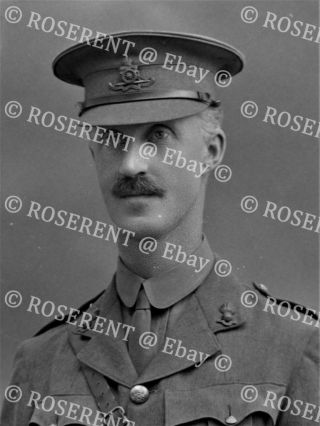 1915 Royal Artillery - Major Holdsworth Hunt 2 glass negative 22 by 16cm 2