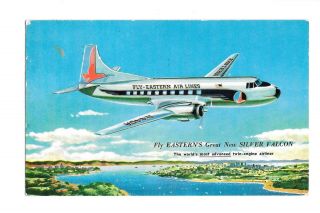 Vintage Postcard Fly Eastern 