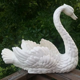 Swan Planter Italian Ceramic Huge 20 " Vintage