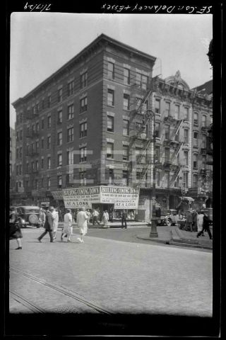 1929 Dentist Delancey & Essex St Manhattan Nyc York Old Photo Negative H63