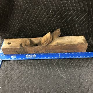 Vintage Antique Wooden Wood Block Plane Planer was owned by a guy named Johnson 2