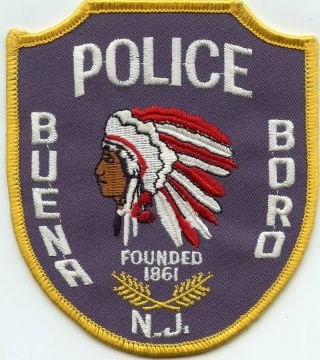 Buena Boro Jersey Nj Indian Police Patch