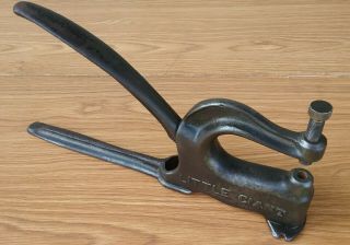 Vintage Rivet Press Punch Little Giant Tool Cast Iron,  Bench Top Leather Work
