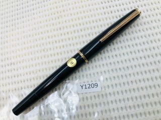 Y1209 MONTBLANC 320 Fountain Pen Black 14K Gold 585 Piston w/box EF 2