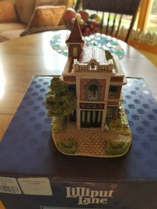 Rare Lilliput Lane Disney Fire Station 105 Signed W/box Limited Edition Ray Day