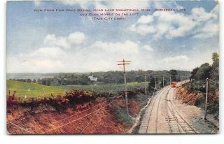 Mn - Fair Oaks Bridge - Twin City Lines - Trolley - Chirstmas Lake - Glen Morris - Postcard