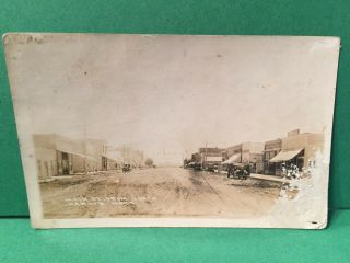 1917 Rppc Main Street Hardin Montana Mt Postcard Id 1180
