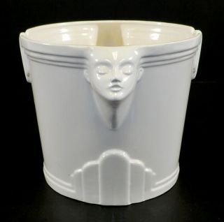 Fitz And Floyd Art Deco Theme Cachepot Planter Ice Bucket Very Rare 2