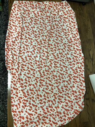 Vintage Wansutta Red Poppy Floral Twin Fitted Sheet