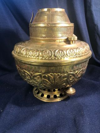 Antique Brass Oil Lamp Font Base “the Pittsburg "