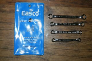 Easco 4 Piece Box End Midget Wrench Set,  Sae,  No.  92 210,  Made In Usa