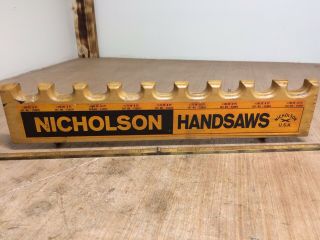 Vintage Nicholson Handsaws Hardware Store Display Very