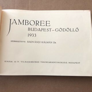 1933 WORLD SCOUT JAMBOREE HUNGARY SOUVENIR MEMORY BOOK 2