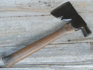 Vtg Carpenters Plumb Hatchet Axe Hammer Nail Puller Octagonal Head