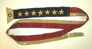 1800s? Early Us 7 - Star Flag Banner Ribbon No.  7 60 " Overall