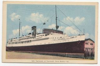 Eastern Steamship Co.  S.  S.  Yarmouth At Yarmouth Nova Scotia Canada 1948 Peco 33