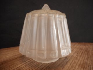 Frosted Antique Glass Shade Light Fixture For Restoration Vintage Country