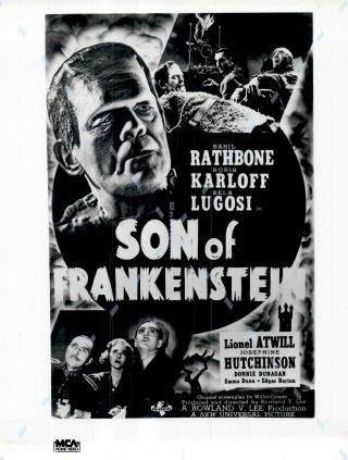 Rare Press Publicity Photo Still 8x10 Son Of Frankenstein (1939) Boris Karloff