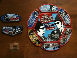 Bsa Nsj 2010 Northwest Suburban Council Patch And Pin Set " Blues Brothers "