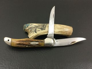 Old Case Xx 1940 - 64 5 - 1/4 Folding Hunter Knife 1940 - 1964 2 Blades