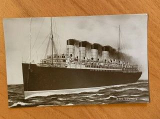 1912 Extremely Famous Ship Lusitania Eventually Sunk By German U - Boat Postcard