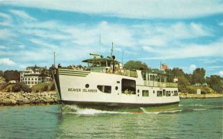 Charlevoix Mi 1962 View Of The " Beaver Islander " Ferry When She Was Gem,  567